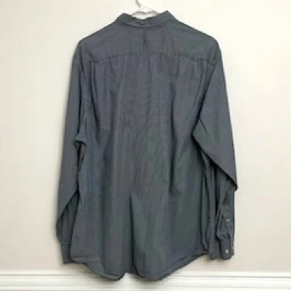 Banana Republic‎ Button Up Shirt Men's XL Blue & White Soft Wash Tailored Slim